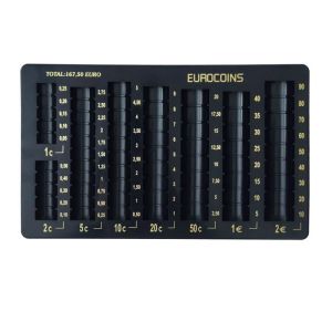 Поставка за монети в ЕВРО - черна