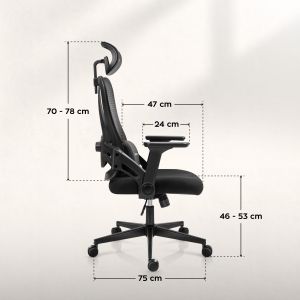 Геймърски стол Combat 2.7 Black