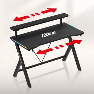 Геймърско бюро Hero 1.9 RGB, 120см