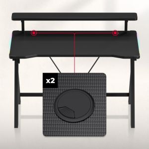 Геймърско бюро Hero 1.9 RGB, 120см