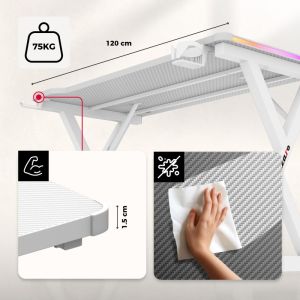 Геймърско бюро Hero 2.3 RGB, 120см