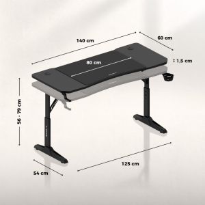 Геймърско бюро Hero 3.6, 140см