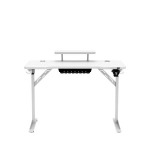 Бюро Leader 5.1 с поставка за монинтор - 115см, бял
