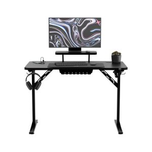 Бюро Leader 5.1 с поставка за монинтор - 115см, черен