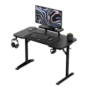 Бюро Leader 5.1 с поставка за монинтор - 115см, черен