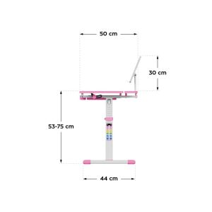 Регулируемо детско бюро Study 3.0 - 66см, розов