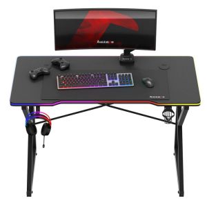 Геймърско бюро Hero 1.7 RGB, 120см, черен