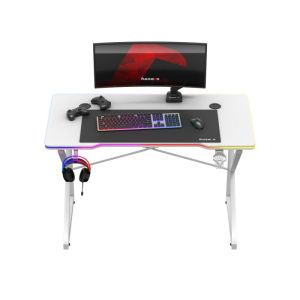 Геймърско бюро Hero 1.7 RGB, 120см, бял