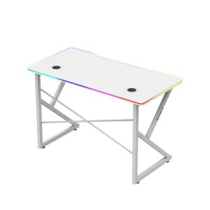 Геймърско бюро Hero 1.7 RGB, 120см, бял