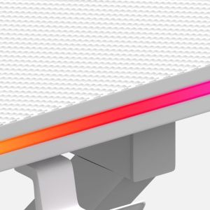 Геймърско бюро Hero 1.7 RGB, 120см, бял