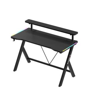 Геймърско бюро Hero 1.9 RGB, 120см, черен