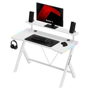 Геймърско бюро Hero 1.9 RGB, 120см, бял