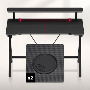 Геймърско бюро Hero 1.9, 120см, черен