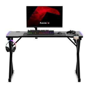 Геймърско бюро Hero 2.3 RGB, 120см, черен