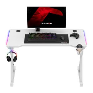Геймърско бюро Hero 2.3 RGB, 120см, бял