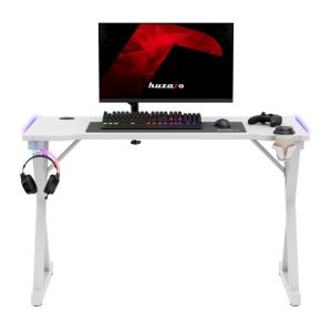 Геймърско бюро Hero 2.3 RGB, 120см, бял