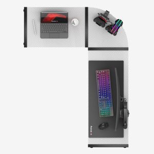 Геймърско бюро Hero 6.0, 147см, бял