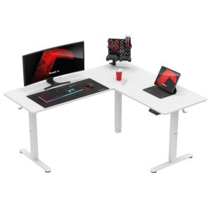 Електрическо бюро Hero 9.5 с регулируема височина, 160см, бял