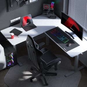 Електрическо бюро Hero 9.5 с регулируема височина, 160см, бял