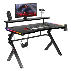 Геймърско бюро Hero 5.0 RGB, 120см, черен