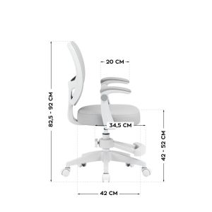 Детски въртящ се стол стол Junior 3.1 - сив