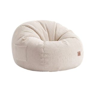Фотьойл-пуф Comfy 3.0 с поставка за крака - бежов