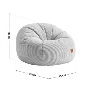 Фотьойл-пуф Comfy 3.0 с поставка за крака - сив