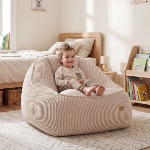 Фотьойл-пуф Comfy 4.0 с облегалка - бежов
