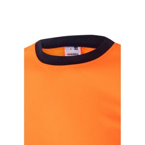VL BRAHMA. Двуцветна работна тениска тип „орлово око“ (140 г/м²), от полиестер (100%)