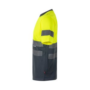 VL BRAHMA LARGE. Двуцветна работна тениска тип „орлово око“ (140 г/м²), от полиестер (100%)