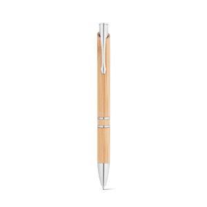 BETA BAMBOO. Бамбукова химикалка с клипс и метални детайли