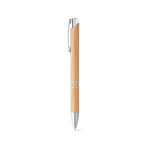 BETA BAMBOO. Бамбукова химикалка с клипс и метални детайли
