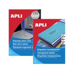 Етикети Apli матово-прозр. 70x37 mm A4 20 л.