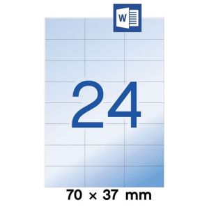 Етикети Apli матово-прозр. 70x37 mm A4 20 л.